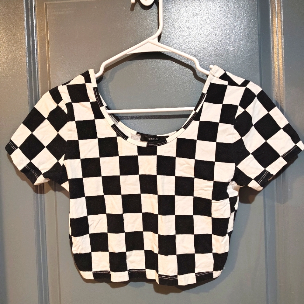 Checkered crop top